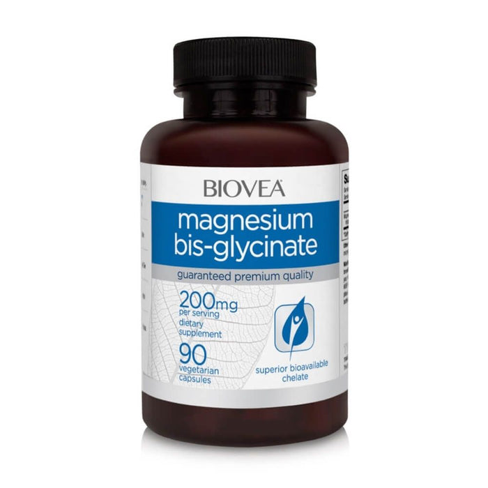 Biovea Magnesium Bis-Glycinate 200mg 90 Vegetarian Capsules - Brain & Memory at MySupplementShop by Biovea