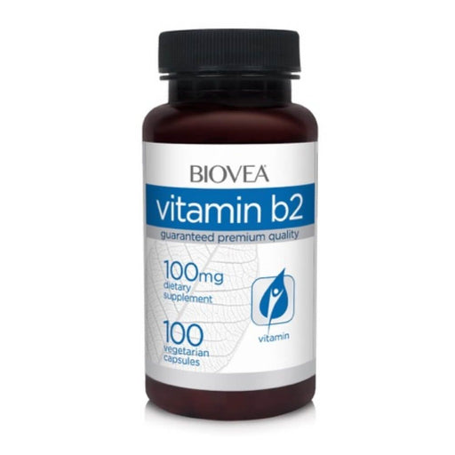 Biovea Vitamin B2 100mg 100 Vegetarian Capsules | Premium Supplements at MYSUPPLEMENTSHOP