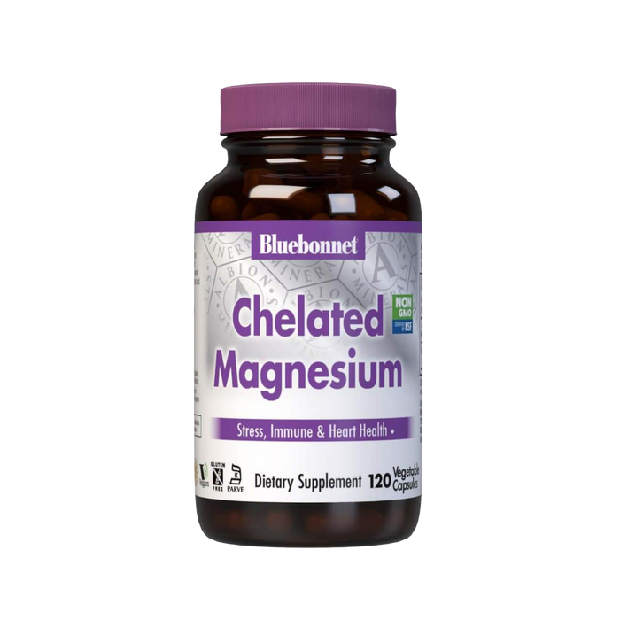 Bluebonnet Chelated Magnesium 200mg 120 Vegetable Capsules