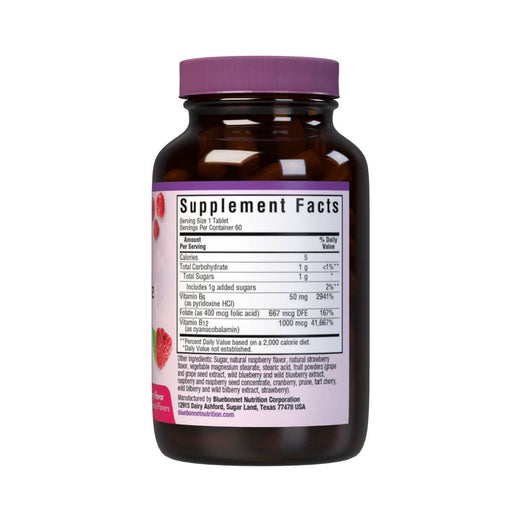 Bluebonnet Earthsweet Chewables Vitamin B6, B12 &amp; Folic Acid 60 Raspberry Tablets | Premium Supplements at MYSUPPLEMENTSHOP