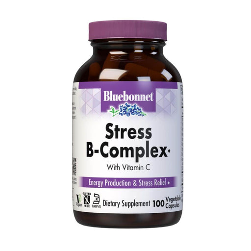 Bluebonnet Stress B-Complex 100 Vegetable Capsules | Premium Supplements at MYSUPPLEMENTSHOP
