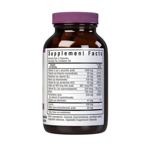 Bluebonnet Stress B-Complex 100 Vegetable Capsules | Premium Supplements at MYSUPPLEMENTSHOP