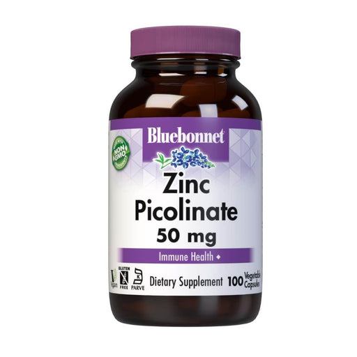 Bluebonnet Zinc Picolinate 50mg 100 Vegetable Capsules | Premium Supplements at MYSUPPLEMENTSHOP