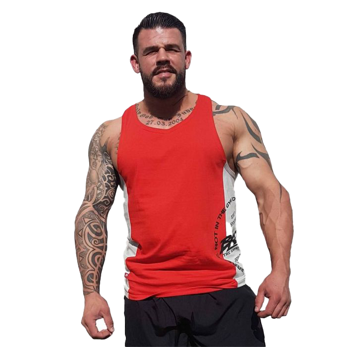 Brachial Tank Top Squat - Red/Grey