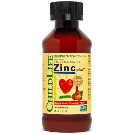 ChildLife Essentials Zinc Plus Liquid 4oz (118ml) Mango/Strawberry Flavour - Children's Immunity at MySupplementShop by ChildLife Essentials