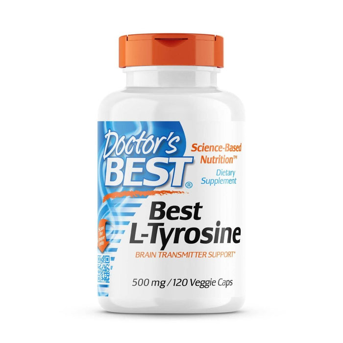 Doctor's Best, Best L-Tyrosine 500mg 120 Veggie Capsules - Amino Acids and BCAAs at MySupplementShop by Doctor's Best