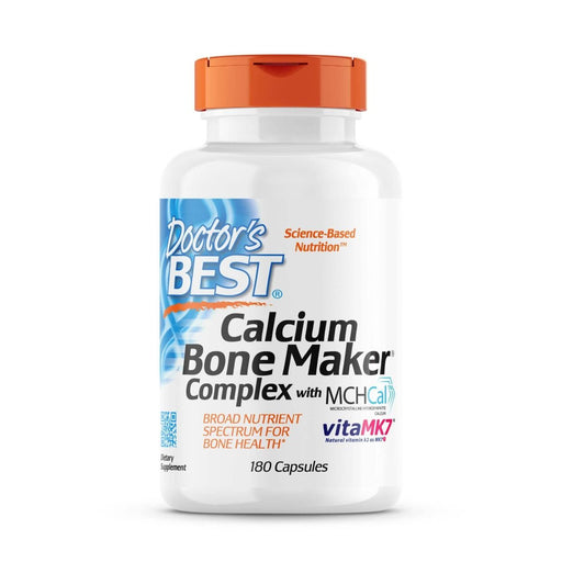 Doctor's Best Calcium Bone Maker Complex with MCHCal and VitaMK7, 180 Capsules - Health and Wellbeing at MySupplementShop by Doctor's Best