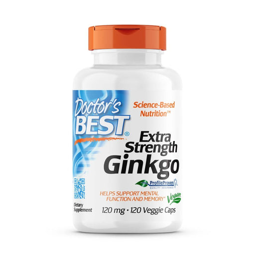 Doctor's Best Extra Strength Ginkgo Biloba 120mg 120 Veggie Capsules | Premium Supplements at MYSUPPLEMENTSHOP