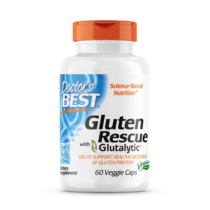 Doctor's Best Gluten Rescue with Glutalytic 60 Veggie Capsules - Special Formula at MySupplementShop by Doctor's Best