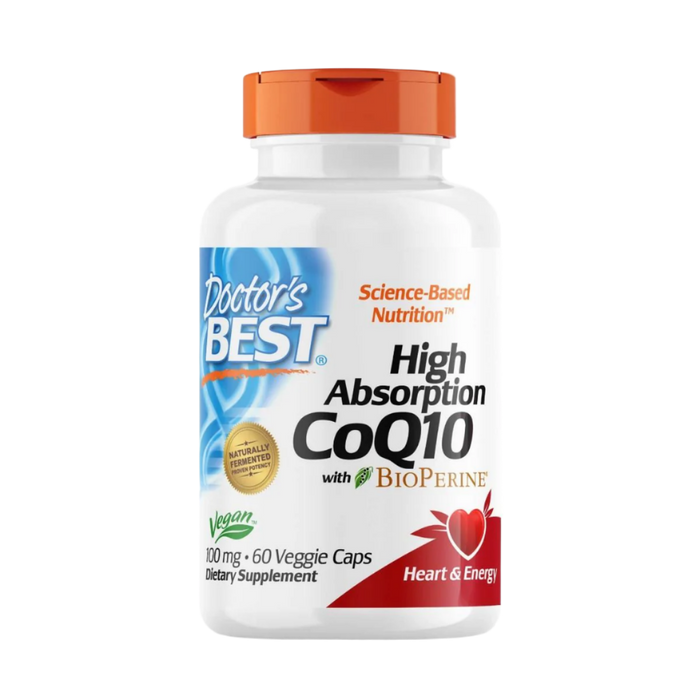 Doctor's Best High Absorption CoQ10 with BioPerine 100 mg 60 Veggie Capsules