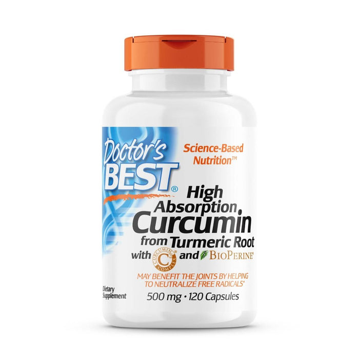 Doctor's Best High Absorption Curcumin 500 mg 120 Capsules | Premium Supplements at MYSUPPLEMENTSHOP