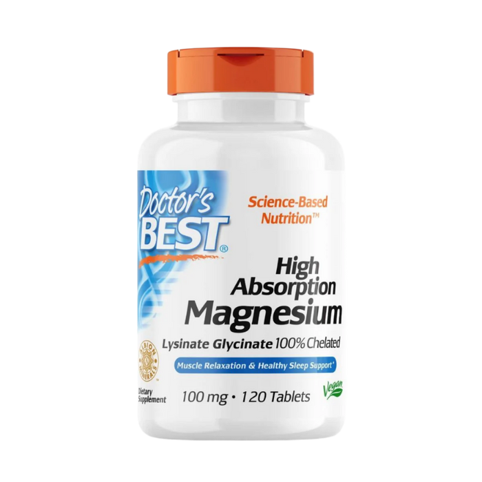 Doctor's Best High Absorption Magnesium 100 mg 120 Tablets