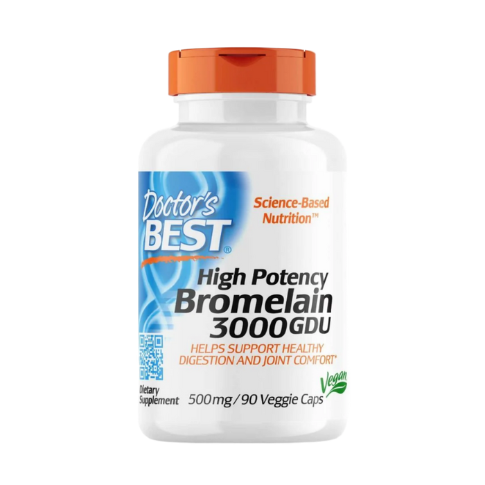 Doctor's Best High Potency Bromelain 3000 GDU, 500 mg 90 Veggie Capsules