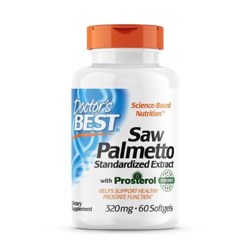 Doctor's Best Saw Palmetto with Prosterol, Standardized Extract 320 mg 60 Softgels - Health and Wellbeing at MySupplementShop by Doctor's Best