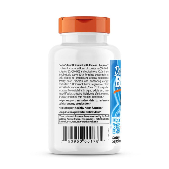 Doctor's Best Ubiquinol with Kaneka 50mg 90 Softgels | Premium Supplements at MYSUPPLEMENTSHOP