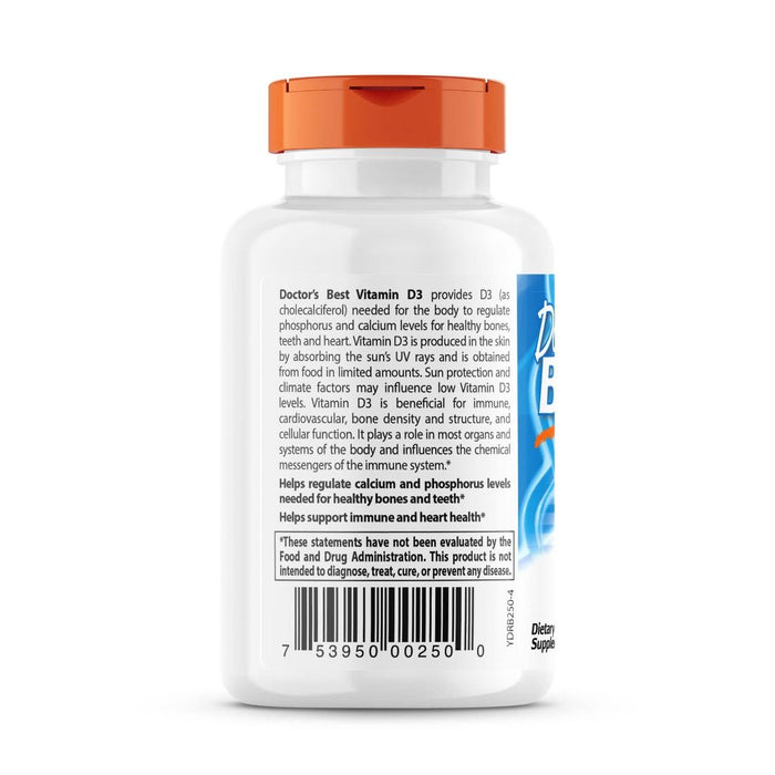 Doctor's Best Vitamin D3 125 mcg (5,000 IU) 360 Softgels | Premium Supplements at MYSUPPLEMENTSHOP
