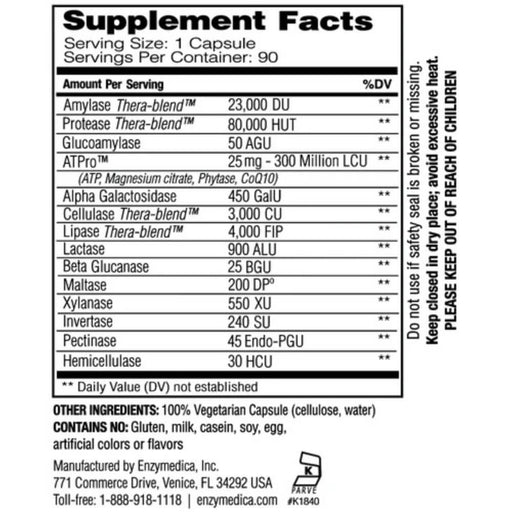 Enzymedica Digest Gold 180 Capsules Best Value Nutritional Supplement at MYSUPPLEMENTSHOP.co.uk
