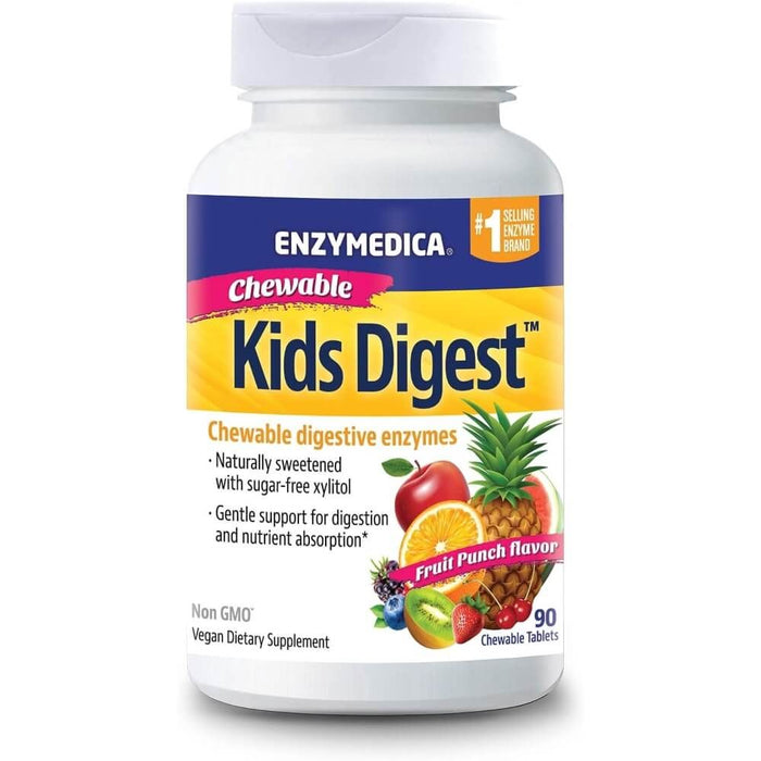 Enzymedica Kids Digest Chewable Fruit Punch 90 Chewables - Children's Digestion at MySupplementShop by Enzymedica