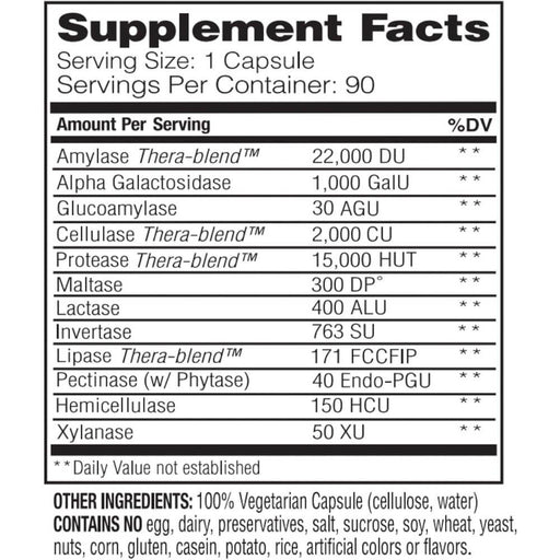 Enzymedica VeggieGest 90 Capsules Best Value Nutritional Supplement at MYSUPPLEMENTSHOP.co.uk