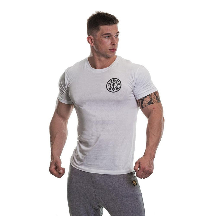 Golds Gym Basic T-Shirt - White/Black - T-Shirt at MySupplementShop by Gold's Gym