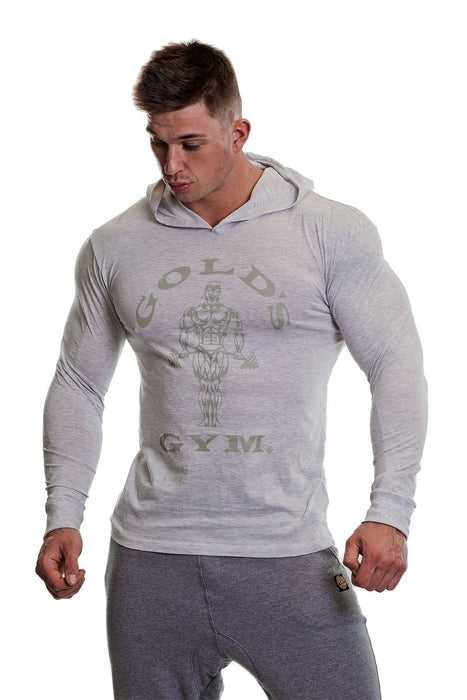 Gold's Gym Long Sleeve Hooded Top Vintage White Marl