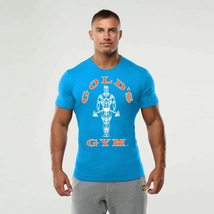 Golds Gym Muscle Joe T-Shirt - Turquoise/Orange