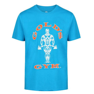Golds Gym Muscle Joe T-Shirt - Turquoise/Orange