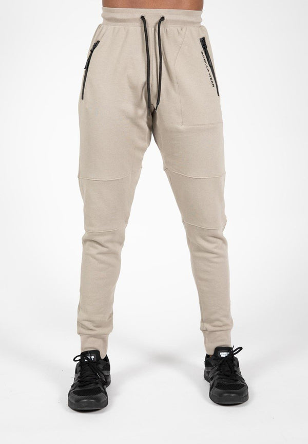 Gorilla Wear Newark Pants - Beige - Small - Pants at MySupplementShop by Gorilla Wear