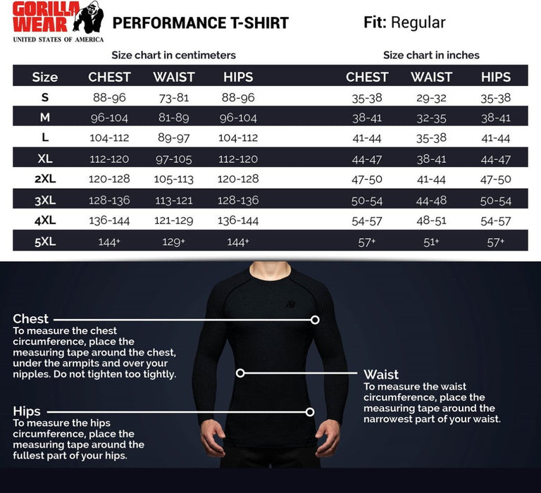 Gorilla Wear Performance T-Shirt Black