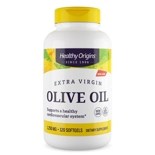 Healthy Origins Extra Virgin Olive Oil 1,250mg 120 Softgels | Premium Supplements at MYSUPPLEMENTSHOP