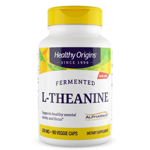 Healthy Origins L-Theanine 100mg 90 Vegetarian Capsules | Premium Supplements at MYSUPPLEMENTSHOP