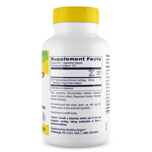 Healthy Origins UC II, Undenatured Type II Collagen 40mg 120 Veggie Capsules | Premium Supplements at MYSUPPLEMENTSHOP