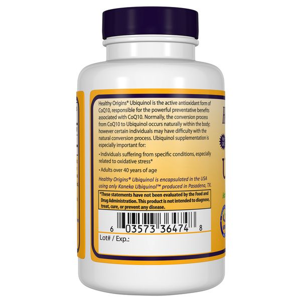 Healthy Origins Ubiquinol 200mg 60 Softgels | Premium Supplements at MYSUPPLEMENTSHOP