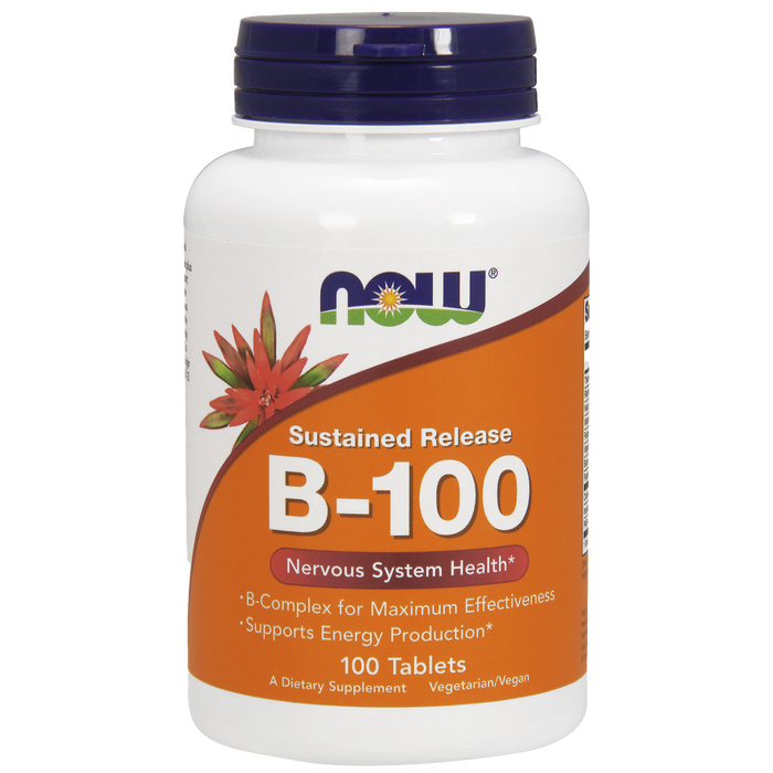 NOW Foods Vitamin B-100 Sustained Release - 100 tabs