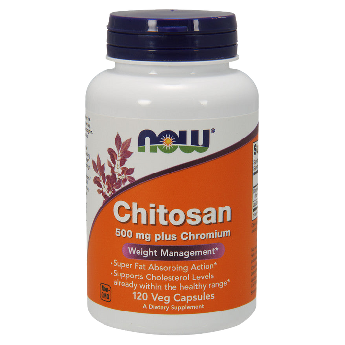 NOW Foods Chitosan, 500mg Plus Chromium - 120 vcaps