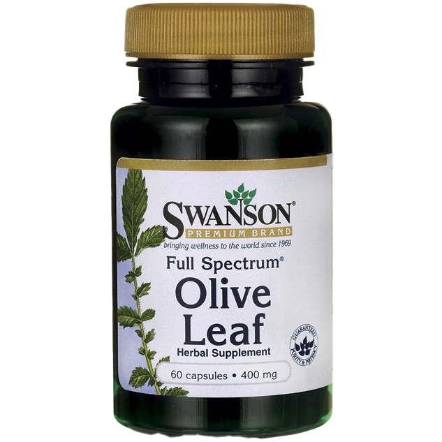 Swanson Full Spectrum Olive Leaf, 400mg - 60 caps