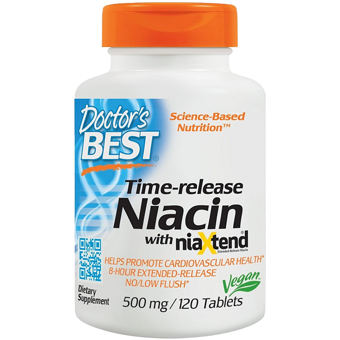 Doctor's Best Time-release Niacin with niaXtend, 500mg - 120 tabs