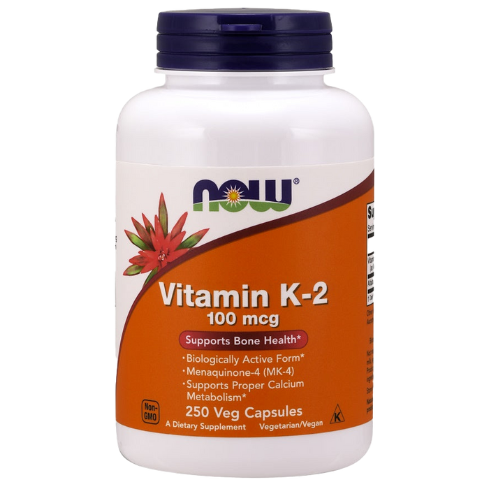 NOW Foods Vitamin K-2, 100mcg - 250 vcaps