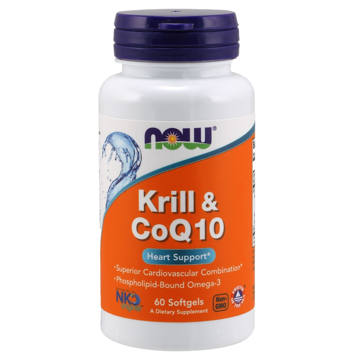 NOW Foods Krill & CoQ10 - 60 softgels