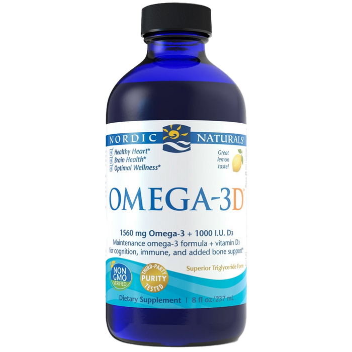 Nordic Naturals Omega-3D, 1560mg Lemon - 237 ml.