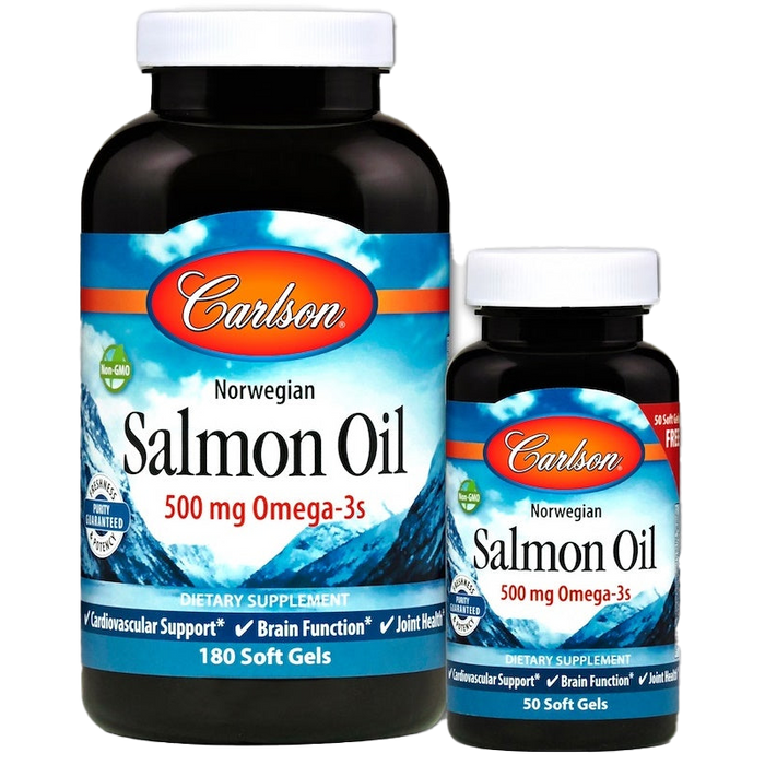 Carlson Labs Norwegian Salmon Oil - 180 + 50 softgels