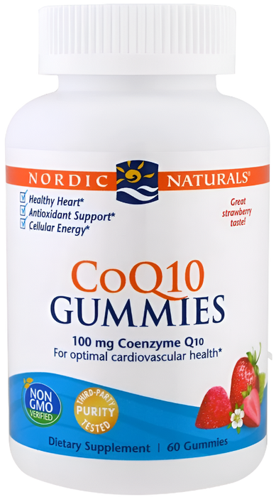 Nordic Naturals CoQ10 Gummies, 100mg Strawberry - 60 gummies