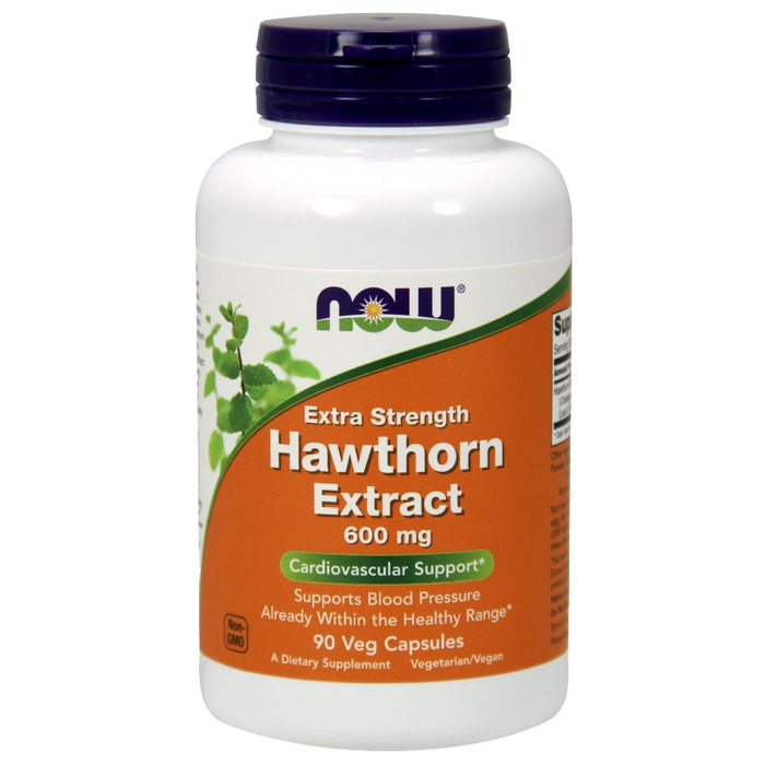 NOW Foods Hawthorn Extract, 600mg Extra Strength - 90 vcaps