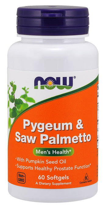 NOW Foods Pygeum & Saw Palmetto - 60 softgels | High-Quality Sexual Health | MySupplementShop.co.uk