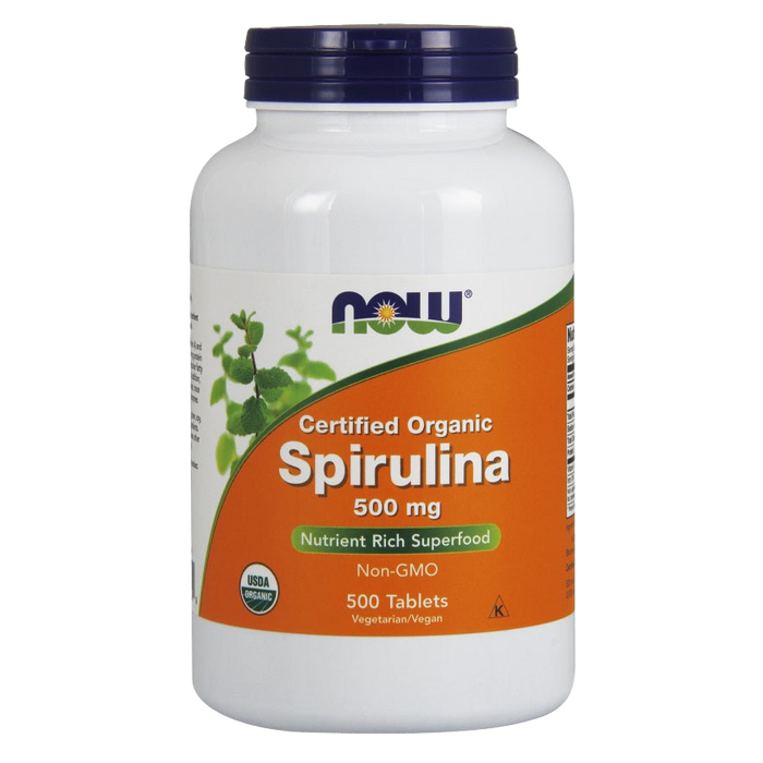 NOW Foods Spirulina Organic, 500mg - 500 tabs