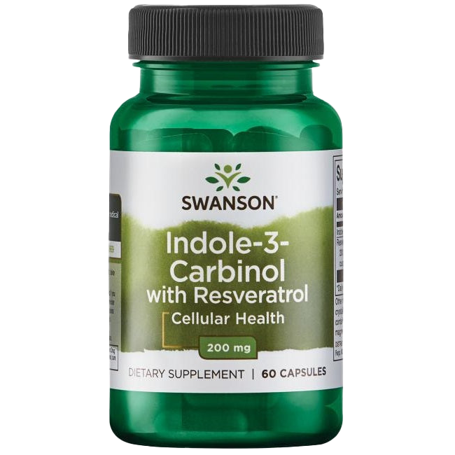 Swanson Indole-3-Carbinol with Resveratrol, 200mg - 60 caps