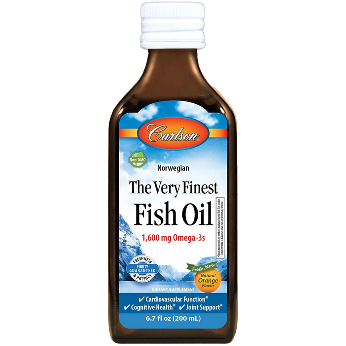 Carlson Labs The Very Finest Fish Oil, Natural Orange - 200 ml.