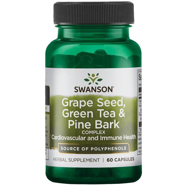 Swanson Grape Seed, Green Tea & Pine Bark Complex - 60 caps