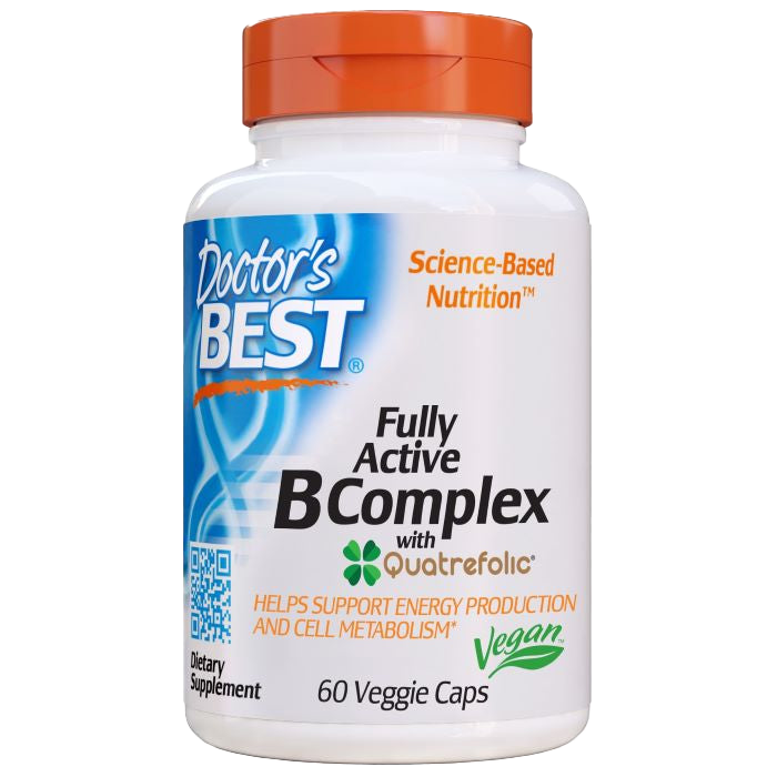 Doctor's Best Fully Active B-Complex with Quatrefolic - 60 vcaps