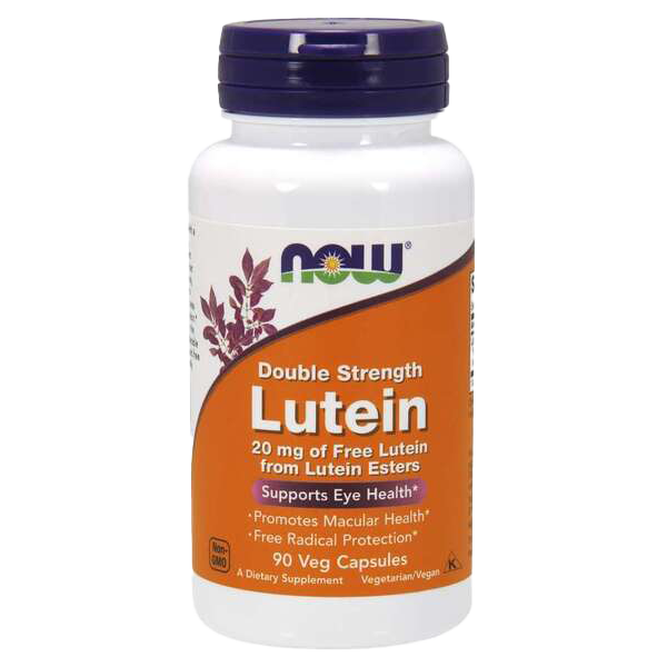 NOW Foods Lutein, 20mg Double Strength - 90 vcaps